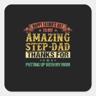 Father's Day Happy Father's Day To Step Dad Square Sticker