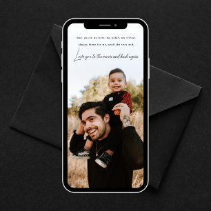 Father's Day Heartfelt Quote Flat Holiday Card