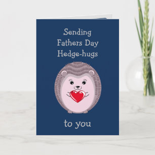 Fathers Day Hedgehog Hedge-hugs with Heart Card