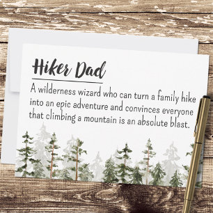 Fathers Day Hiker Dad Editable Definition Quote  Card