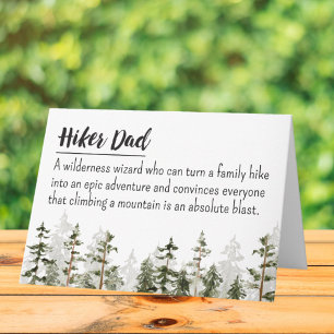 Fathers Day Hiker Dad Editable Definition Quote  Card
