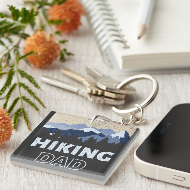 Father's Day Hiking Dad Key Ring (Front Right)