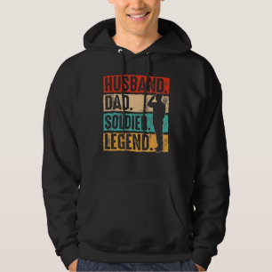 Father's Day Husband Dad Soldier Legend Soldier Hoodie
