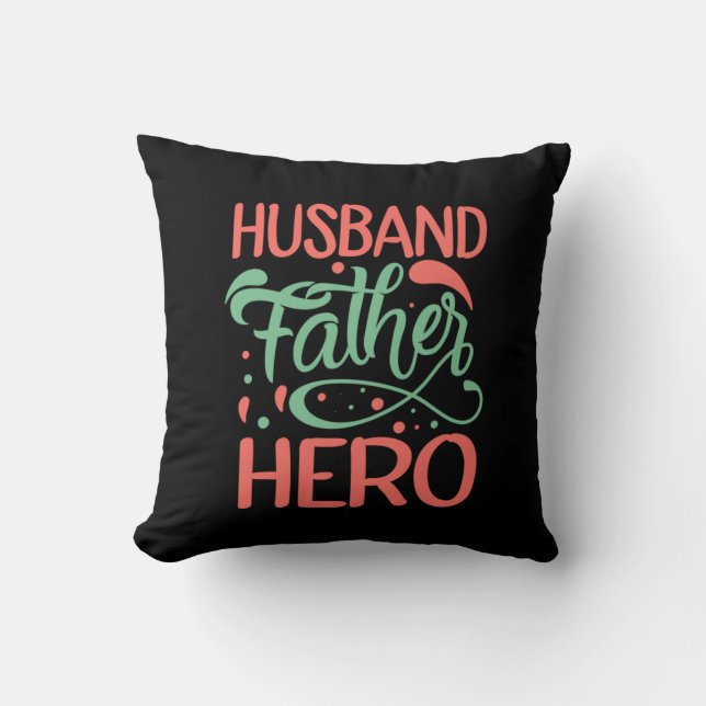 Father's Day Husband Father Hero Cushion (Front)