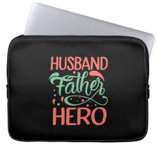 Father's Day Husband Father Hero Laptop Sleeve