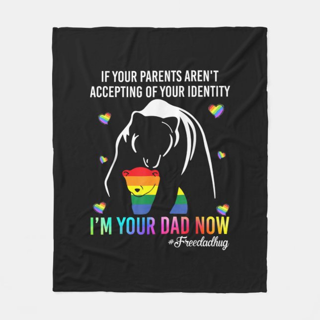 Father's Day | I Am Your Dad Now Fleece Blanket (Front)
