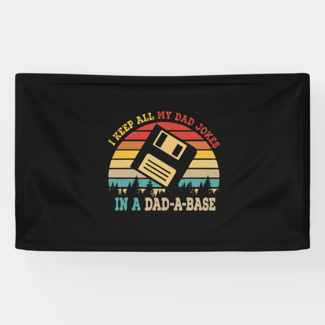 Father's Day I Keep All My Dad Jokes Banner (Horizontal)