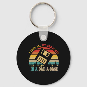 Father's Day I Keep All My Dad Jokes Key Ring