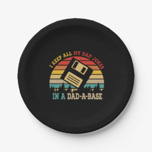 Father's Day I Keep All My Dad Jokes Paper Plate