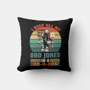 Father's Day I Keep All My Daddy Jokes Cushion