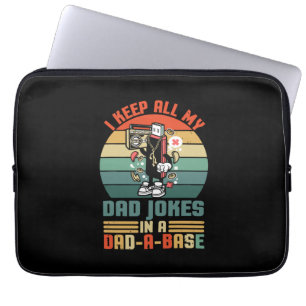 Father's Day I Keep All My Daddy Jokes Laptop Sleeve