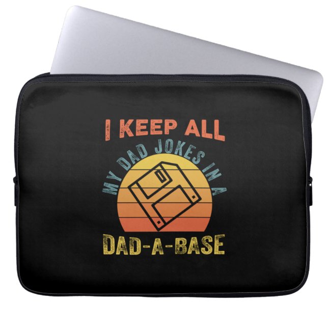 Father's Day I Keep All My Father Jokes Laptop Sleeve (Front)