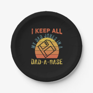 Father's Day I Keep All My Father Jokes Paper Plate