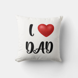 Father's Day I Love Dad Heart Explosion Gift  Cushion