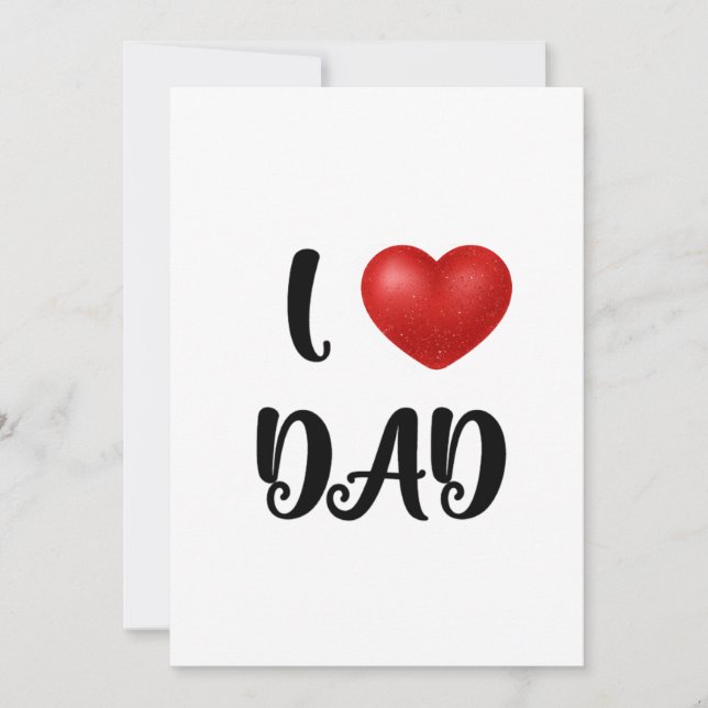 Father's Day I Love Dad Heart Explosion Gift  Thank You Card (Front)