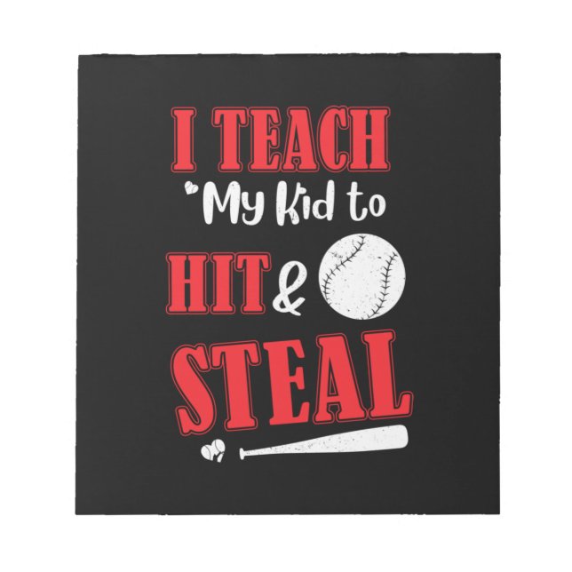 Father's Day I Teach My Kid To Hit Notepad (Front)