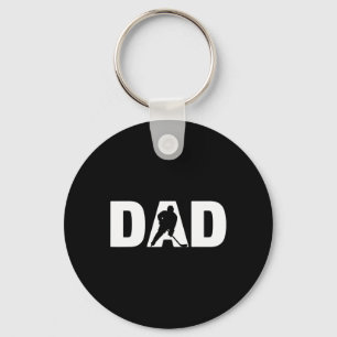 Fathers Day Ice Hockey Player Mens Ice Hockey Dad Key Ring