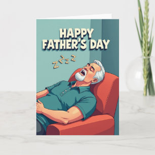 Fathers Day Illustration Sleep Card