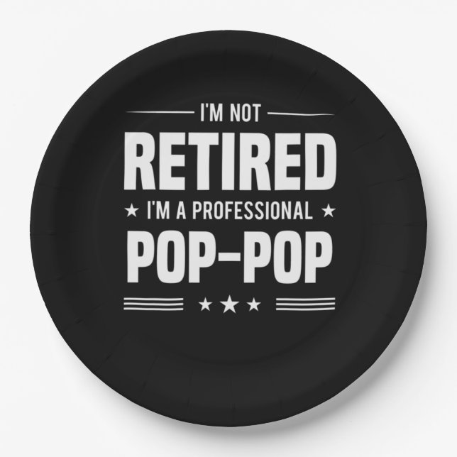 Father's Day | Im A Professional Pop Pop Paper Plate (Front)