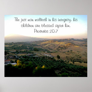 Father's Day Italy & Scripture Poster