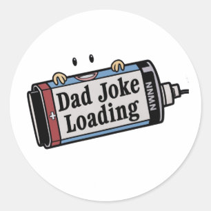 Father's day joke classic round sticker