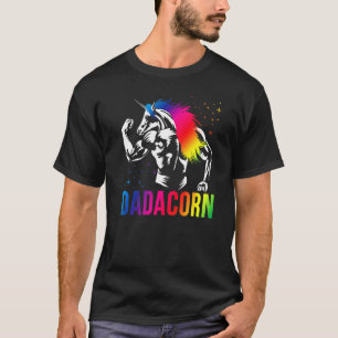 Fathers Day Joke Daddy Unicorn Dadacorn Muscle T-Shirt