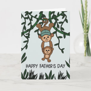 Father's Day Jungle Monkeys Card