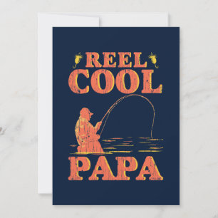 Father's Day Kids Photo Fishing Dad Reel Cool Papa Card