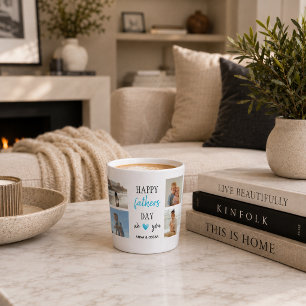 Father's Day Latte Mug Personalised Photos