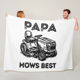 Fathers Day Lawn Tractor Riding Lawn Mower Fleece Blanket