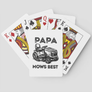 Fathers Day Lawn Tractor Riding Lawn Mower Playing Cards