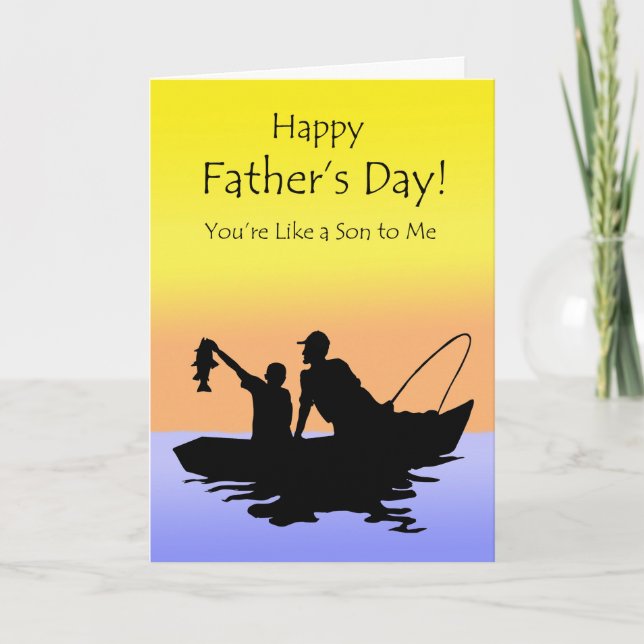 Father's Day, Like a Son to Me, Fishing Scene Card (Front)