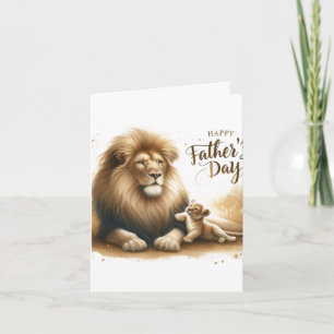 Father's Day lion-themed Card
