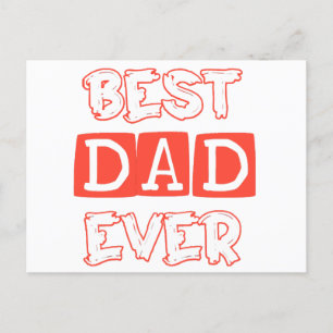 Fathers day love Best Dad Ever - Stylish Tribute t Holiday Postcard