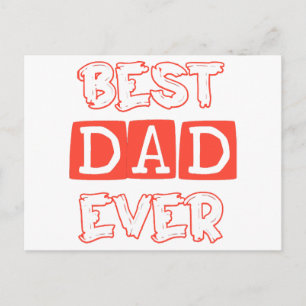 Fathers day love Best Dad Ever - Stylish Tribute t Postcard