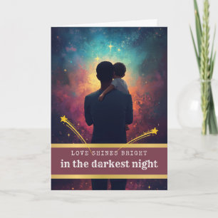 Father's Day Love Shines Bright Dad Universe Theme Card