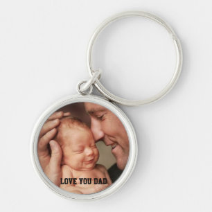 Father's Day, Love You Dad Custom Photo Key Ring