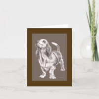 Father's Day loveable Bassett hound Card