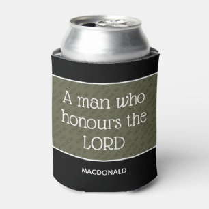 Father's Day MAN WHO HONORS THE LORD Personalised Can Cooler