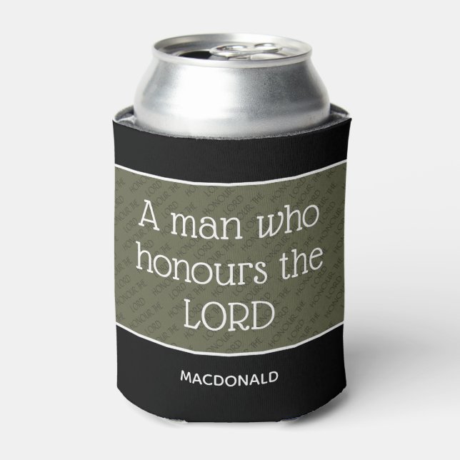 Father's Day MAN WHO HONORS THE LORD Personalised Can Cooler (Can Front)