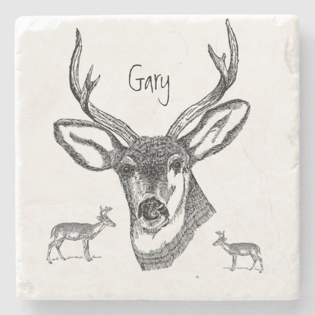Father's Day Marble Stone Coaster (Front)
