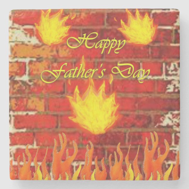 Father's Day Marble Stone Coaster (Front)