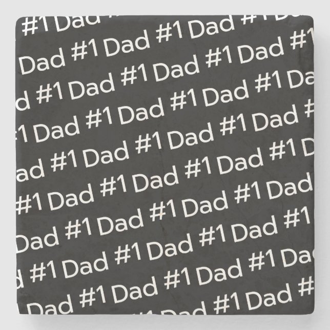 Father's Day Marble Stone Coaster (Front)