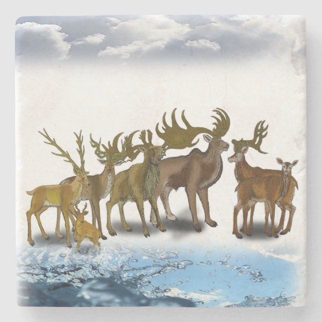Father's Day Marble Stone Coaster (Front)