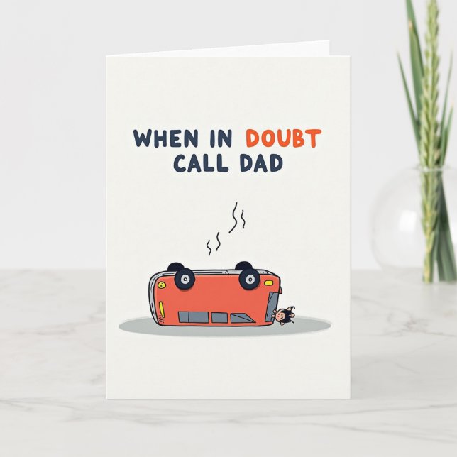 Fathers Day Mishap Scene Card (Front)