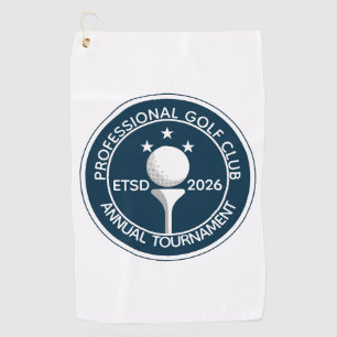 Fathers Day Money Game Retro Country Club Emblem Golf Towel