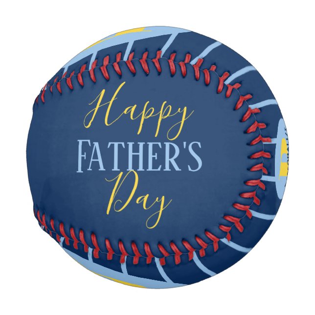 Fathers Day Monogram Custom Name Personalised  Baseball (Back Left)