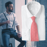 Father's Day Moustache Trendy Pink Pattern Tie<br><div class="desc">A subtle pattern of an illustrated moustache in pink. The colours are in reverse on the backside and there is a small area to commemorate the occasion,  so he'll always remember the date received.</div>