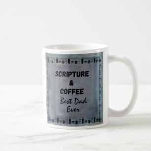 Father's Day Mug Scripture Rustic Blue Grey