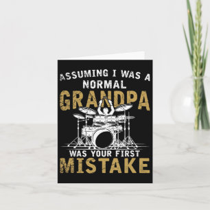 Fathers Day Music Gift Drums Card